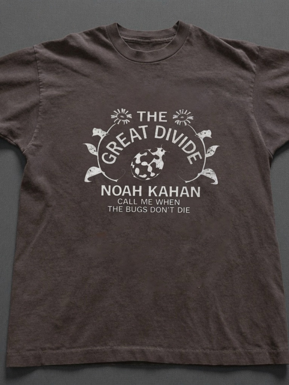 The Great Divide Noah Kahan Band Tee - Dark Charcoal with White Print